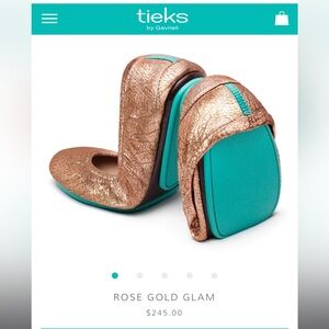 Tieks Rose Gold Glam Flats